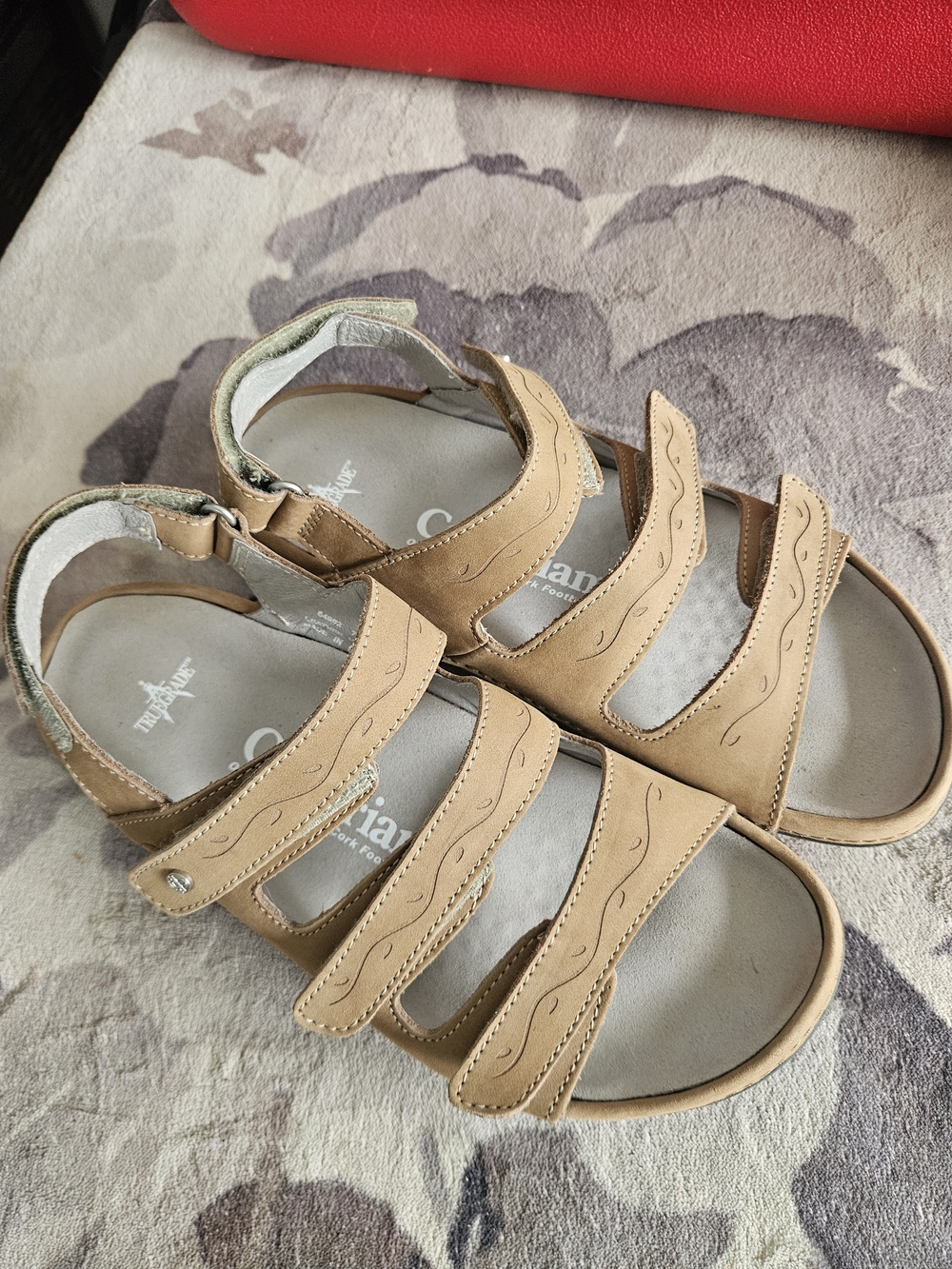 Women's Tan Leather Multi-Strap Sandals 7.5